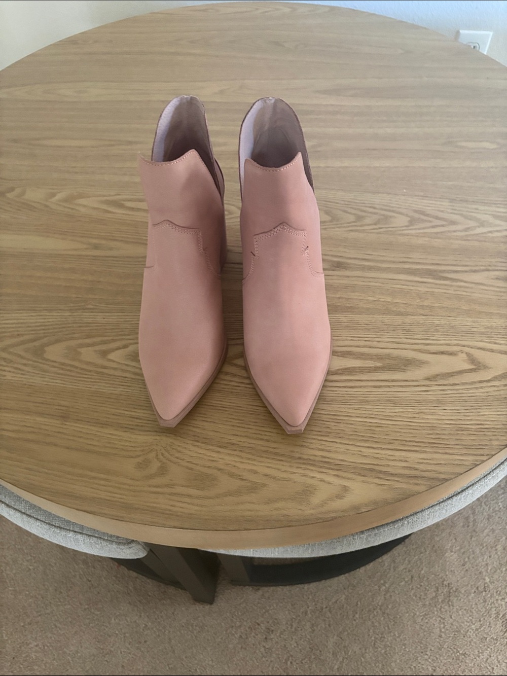 Steve Madden Blush Pink Pointed-Toe Ankle Booties